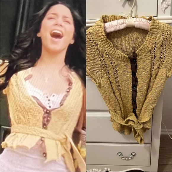 Gabriella Montez HSM 3 Yellow Short Sleeve Cardigan - Picture 1 of 11